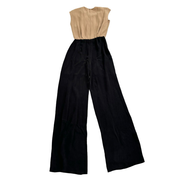MAX MARA PIANOFORTE COLLECTION PURE SILK EVENING JUMPSUIT OVERALL NEW WOMEN Sz 8 - Picture 5 of 16